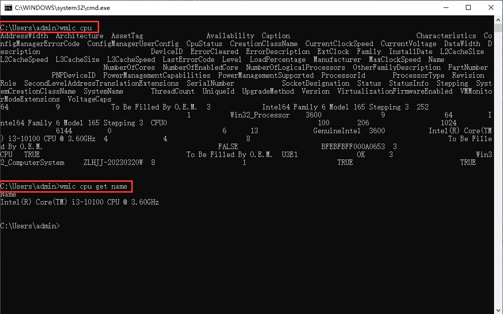Windows获取CPU信息 Windows获取CPU信息