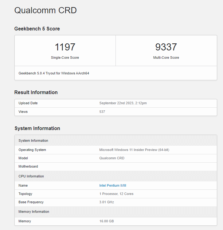 高通新款骁龙 8cx Gen 4性能测试 高通新款骁龙 8cx Gen 4性能测试