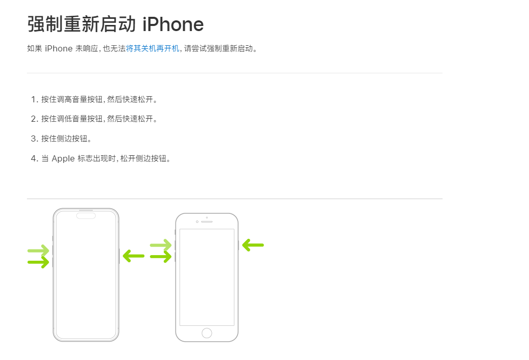 强制重启 强制重启