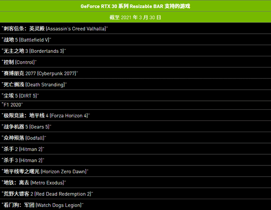 Nvidia支持的游戏列表 Nvidia支持的游戏列表