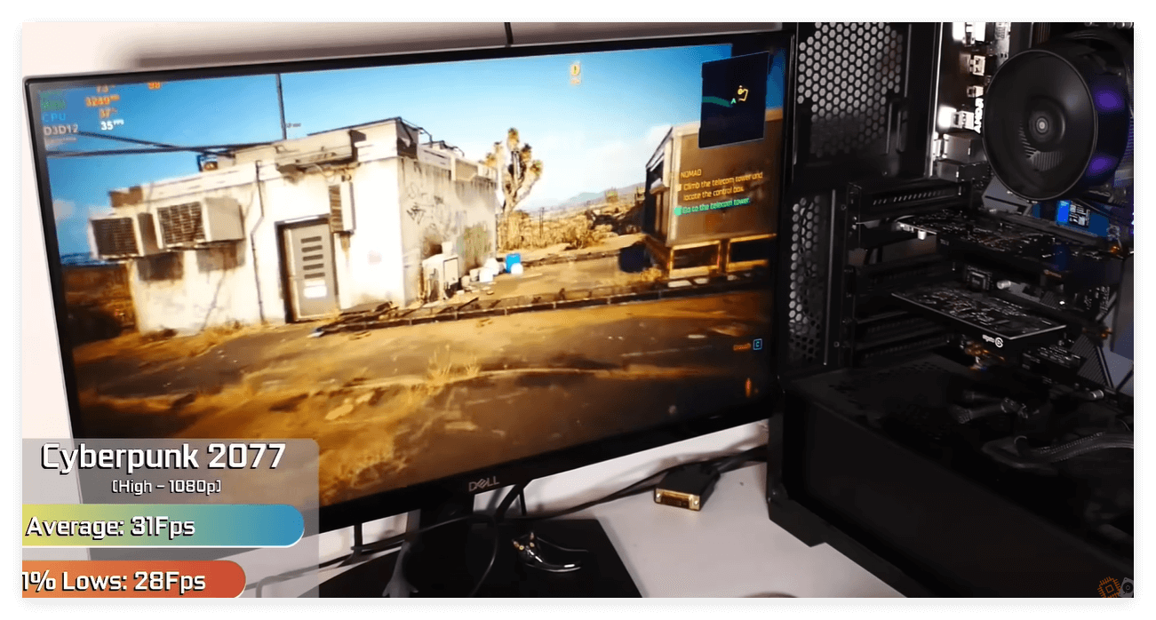 RTX A400 赛博朋克 2077实测 RTX A400 赛博朋克 2077实测