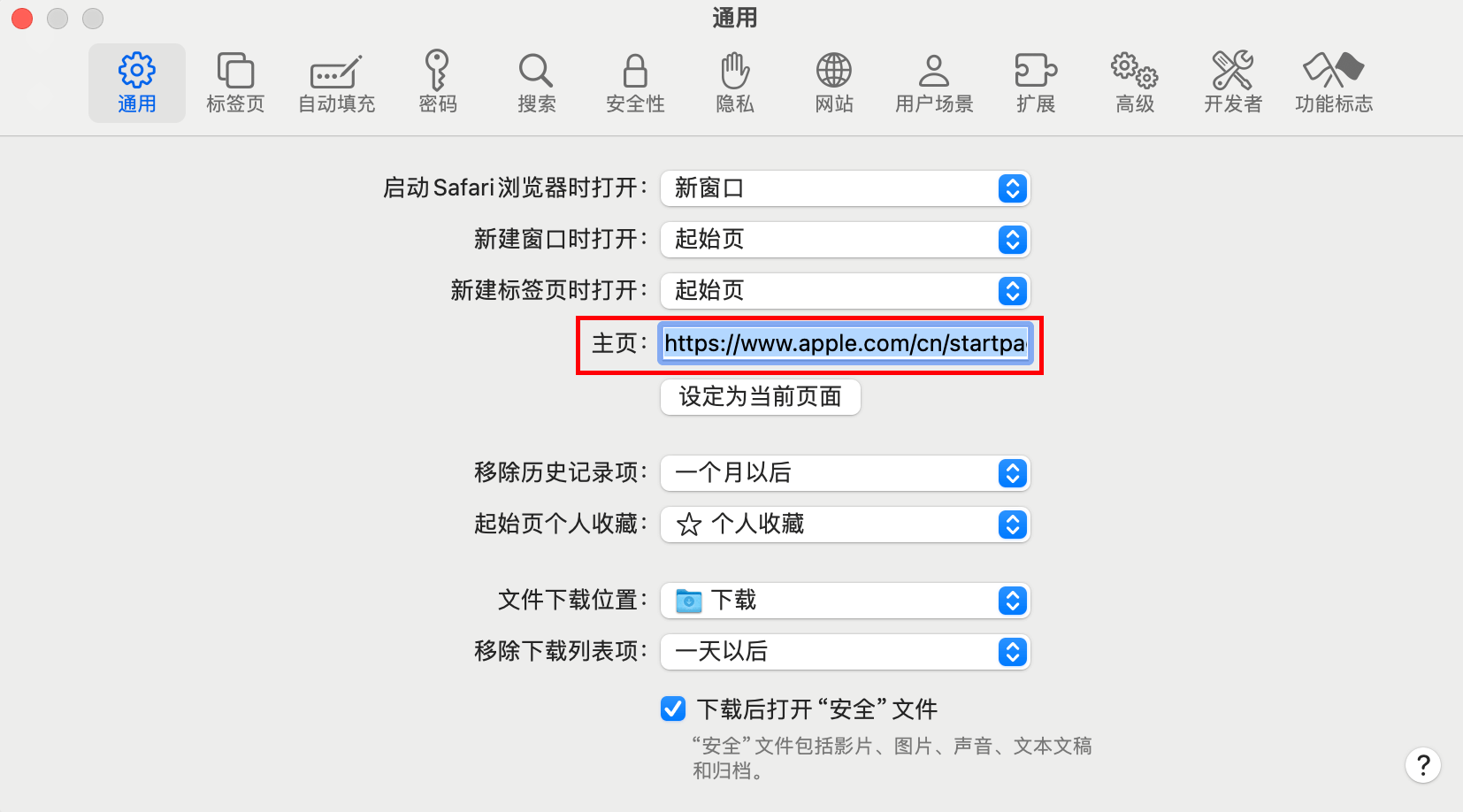 4.Safari浏览器设置默认网页.png 4.Safari浏览器设置默认网页.png