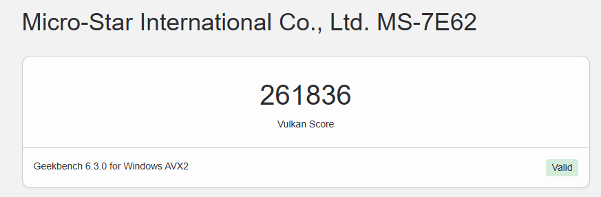 Vulkan Score Vulkan Score